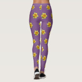 Gele en Oranje Daffodils Pattern Legging (Achterkant)