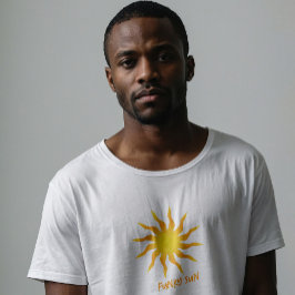 Gele en Oranje Funky Flaming Sun T-shirt