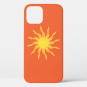 Gele en oranje funky vlammende zon Case-Mate iPhone case (Achterkant)