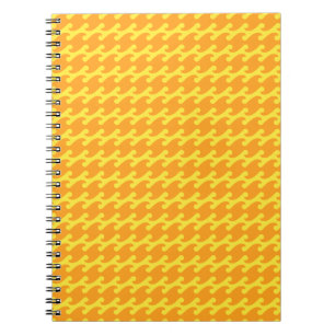 Gele en oranje golfpatroon notitieboek