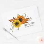 Gele en Oranje herfstbloemen bruiloft Rechthoekige Sticker (Envelop)