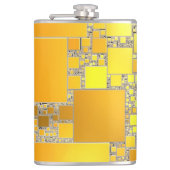 Gele en Oranje kolf Heupfles (Voorkant)