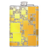 Gele en Oranje kolf Heupfles (Achterkant)