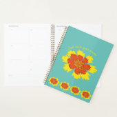 Gele en oranje koreopsis bloem planner (Display)