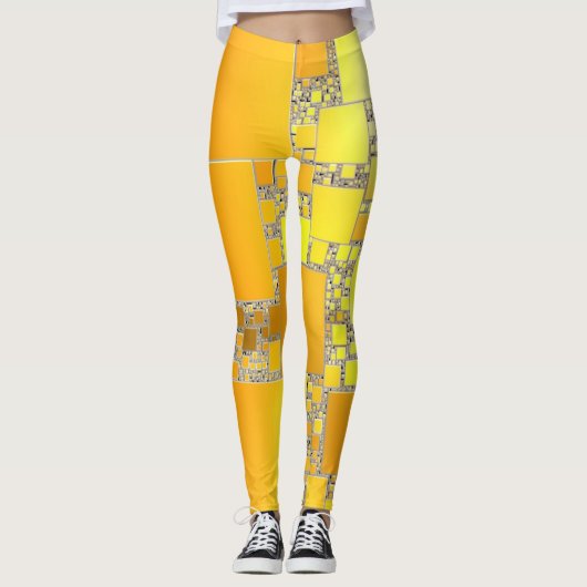 Gele en Oranje Leggings (Voorkant)