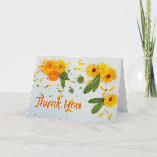 Gele en oranje mariniers bedankkaart (Voorkant)