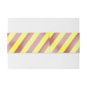 Gele en Oranje-rode diagonale strepen Uitnodigingen Wikkel (Achterkant Voorbeeld)