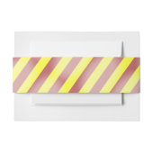 Gele en Oranje-rode diagonale strepen Uitnodigingen Wikkel (Voorkant Voorbeeld)