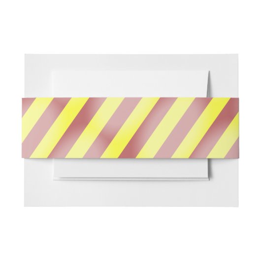 Gele en Oranje-rode diagonale strepen Uitnodigingen Wikkel (Voorkant Voorbeeld)