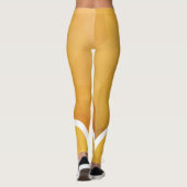 Gele en oranje schaduwen met een moderne naam leggings (Achterkant)