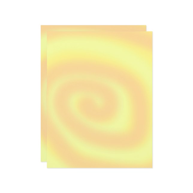 Gele en oranje spiraalvormige achtergrond scrapboo (Voorkant / Achterkant in situ)