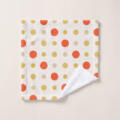 Gele en oranje Stippen Bad Handdoek (Wasdoekje)
