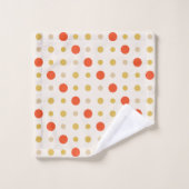 Gele en oranje Stippen Bad Handdoek (Wasdoekje)