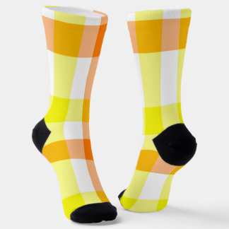 Gele en oranje strepen sokken