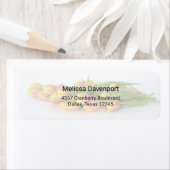 Gele en oranje Tulpen met gedichten Etiket (Insitu)