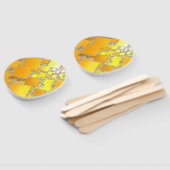 Gele en Oranje ventilatoren Handwaaier (Niet-gemonteerd)