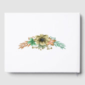 Gele en Oranje Waterverf Floral Wedding Gastenboek (Achterkant)
