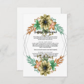 Gele en Oranje Waterverf Informatiekaartje (Voorkant / Achterkant)