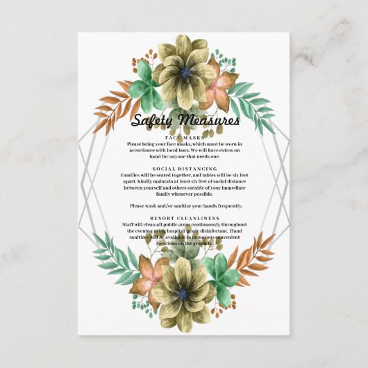 Gele en Oranje Waterverf Informatiekaartje (Voorkant)