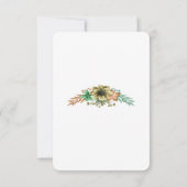 Gele en Oranje Waterverf - Slaat de datum op Aankondiging (Achterkant)