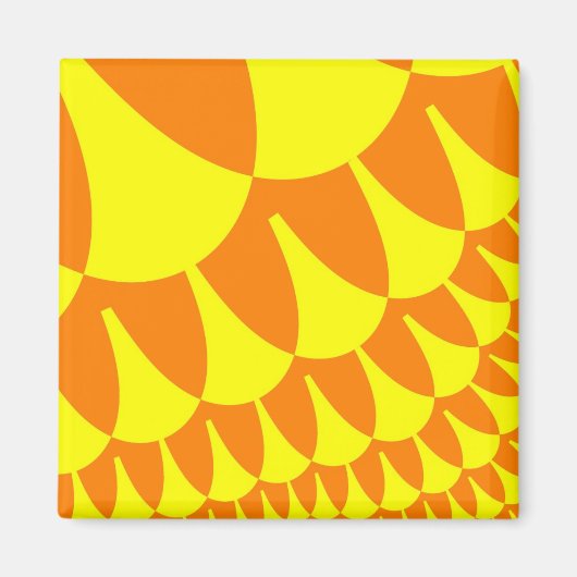 Gele en Oranje weegschalen Magneet (Voorkant)