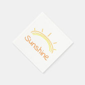 Gele en Oranje zon Servet (Hoek)