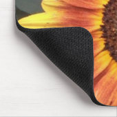 Gele en oranje zonnebloem muismat (Hoek)