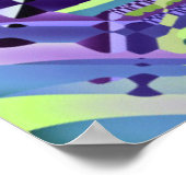 Gele en Paarse Abstracte textuur Poster (Hoek)