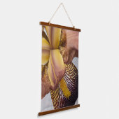Gele en Paarse Baardiris Bloemstuk Hangend Wandkleed (Gebogen)