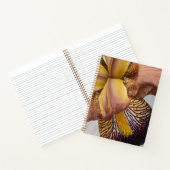 Gele en paarse baardiris bloemstuk notitieboek (Binnen)