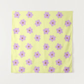 Gele en Paarse bloem Boho stijl Wandkleed (Voorkant (horizontaal))