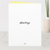 Gele en paarse bloemen 1e dame Jubileum Kaart (Achterkant)