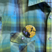 Gele en Paarse Daisies Button