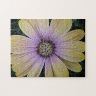 Gele en Paarse Daisy Flower Legpuzzel
