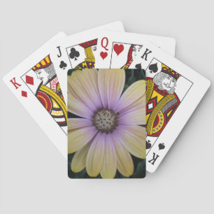Gele en Paarse Daisy Flower Pokerkaarten