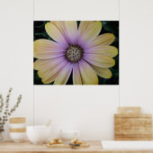 Gele en Paarse Daisy Flower Poster (Keuken)