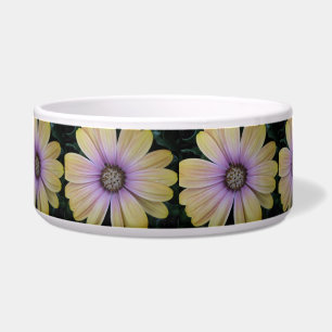 Gele en Paarse Daisy Flower Voerbakje