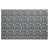 Gele en Paarse Floral Fabric Stof (Fat Quarter)