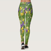 Gele en Paarse kruisingen Leggings (Achterkant)