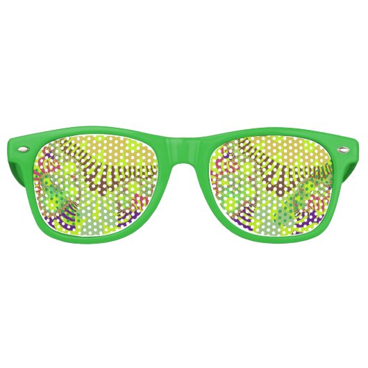 Gele en Paarse mod Retro Zonnebril (Voorkant)