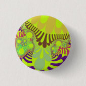 Gele en Paarse mod Ronde Button 3,2 Cm (Voorkant)