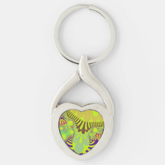 Gele en Paarse mod Sleutelhanger