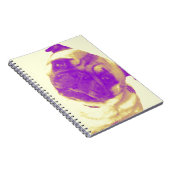 Gele en paarse, op kunstenaars geïnspireerde zelfg notitieboek (Rechterzijde)
