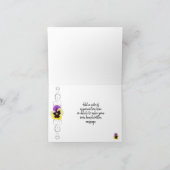 Gele en Paarse pagina Hartelijk dank Kaart (Binnen)