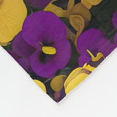 Gele en Paarse Pansies Fleece Deken (Hoek)