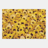 Gele en Paarse Pansies Inpakpapier Vel (Voorkant 2)