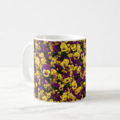 Gele en Paarse Pansies Koffiemok (Voorkant links)