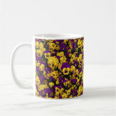 Gele en Paarse Pansies Koffiemok (Links)