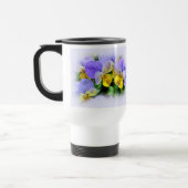 Gele en Paarse Pansies Reisbeker (Links)