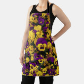 Gele en Paarse Pansies Schort (Insitu)